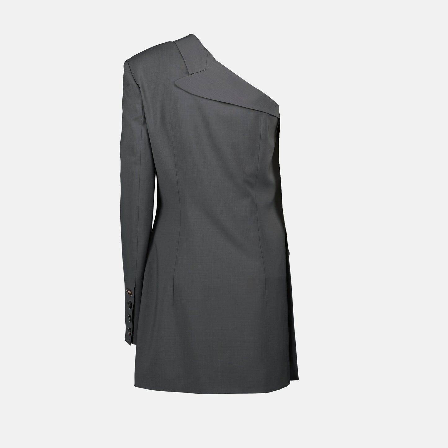 Asymmetric Double-Breasted Tailored Dress