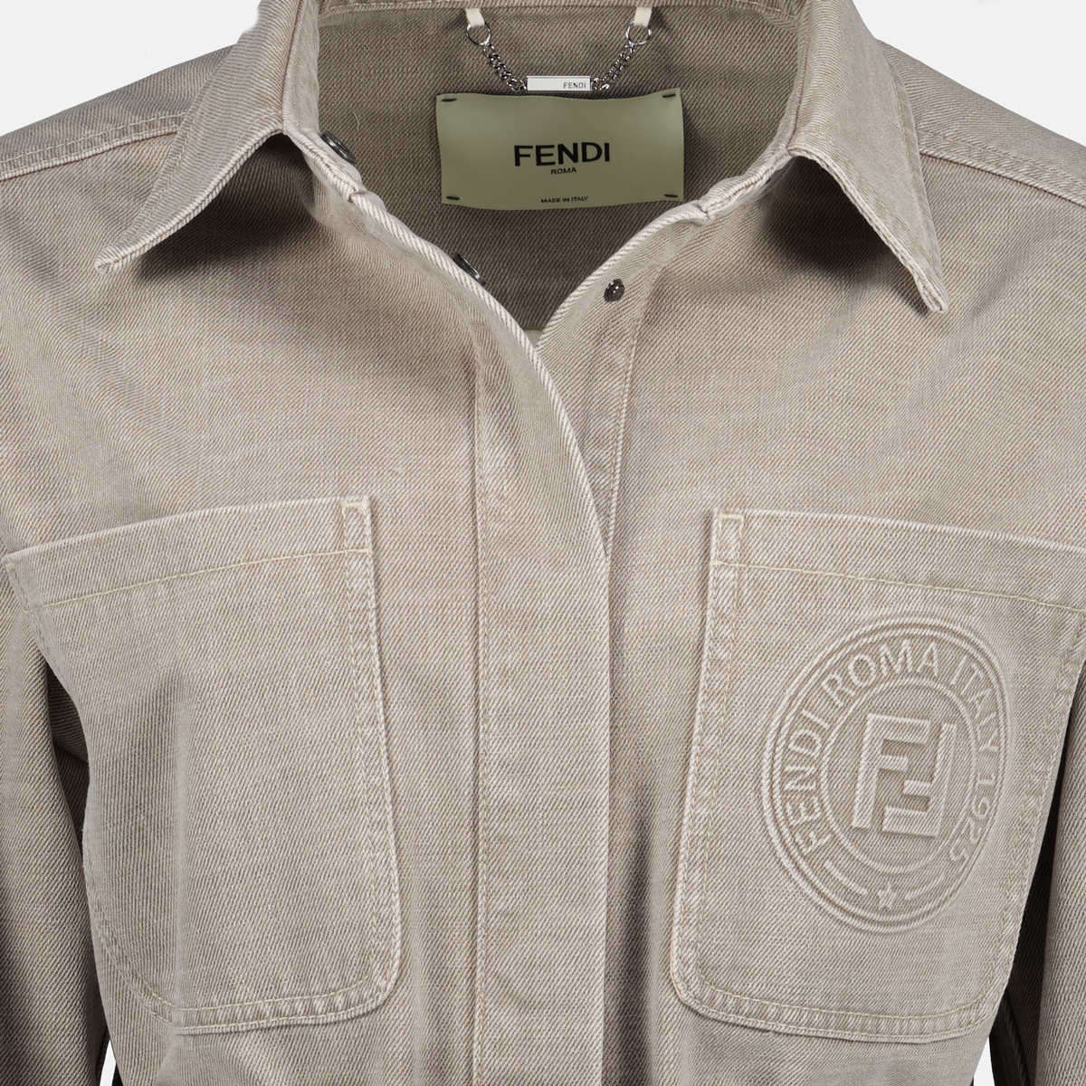 Overshirt in Stone Beige