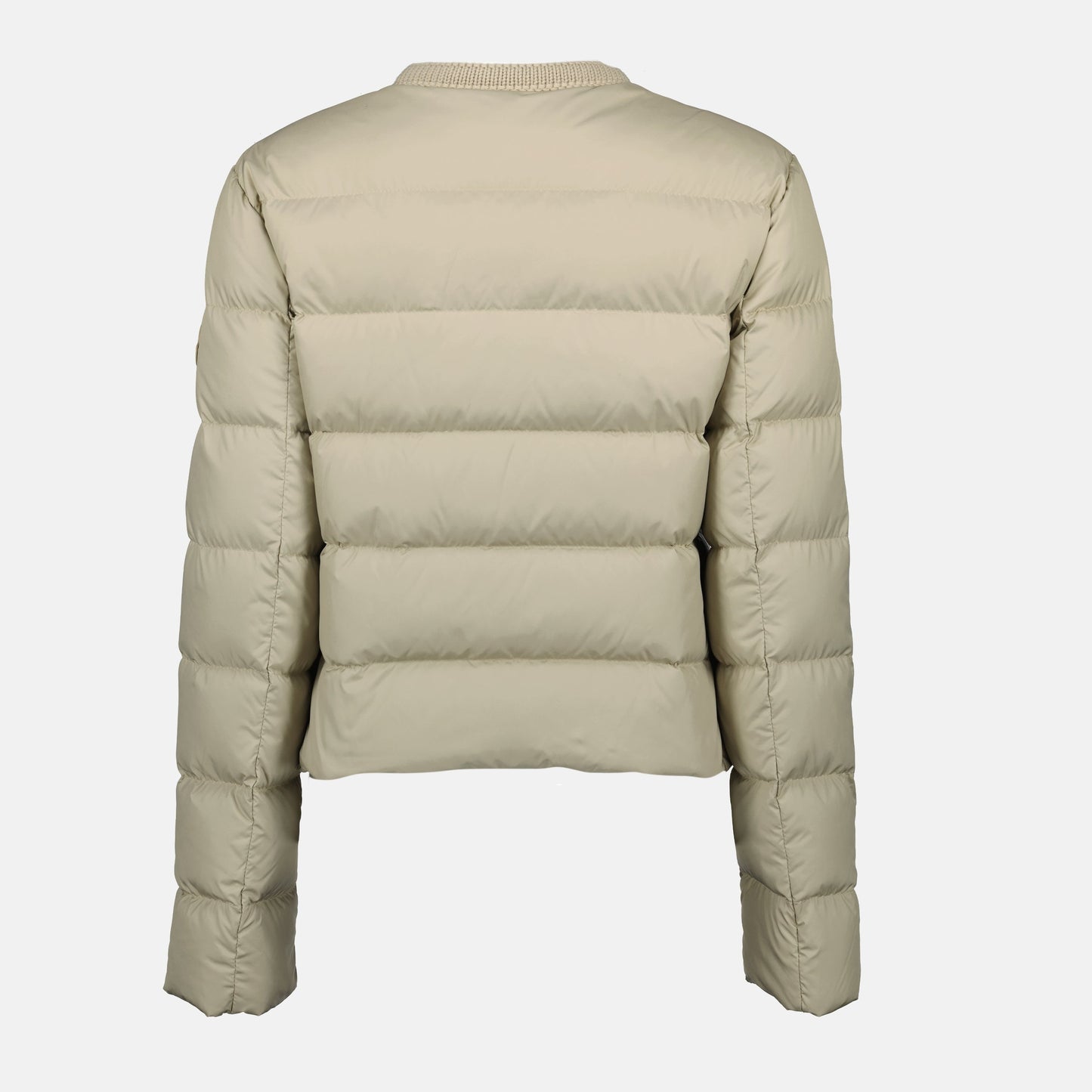 Light Beige Cropped Down Jacket