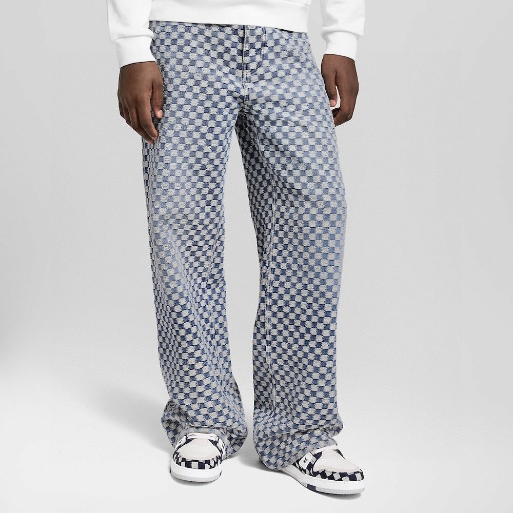 Damier Checkerboard Jacquard Denim Jeans