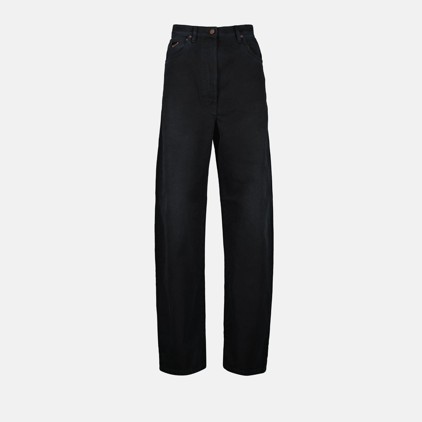 Wide-Leg Dark Wash Denim Jeans
