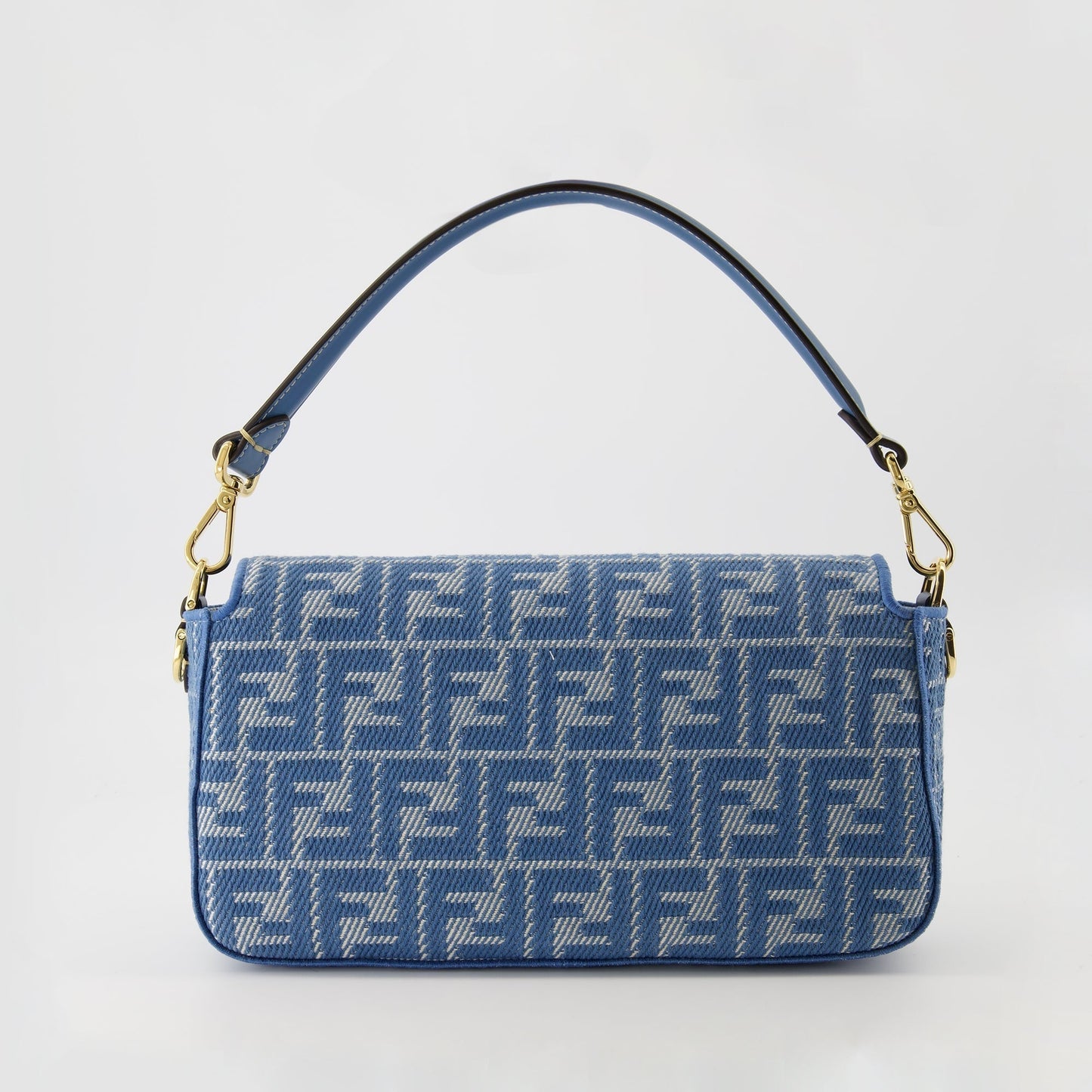 Baguette Shoulder Bag – Blue Jacquard
