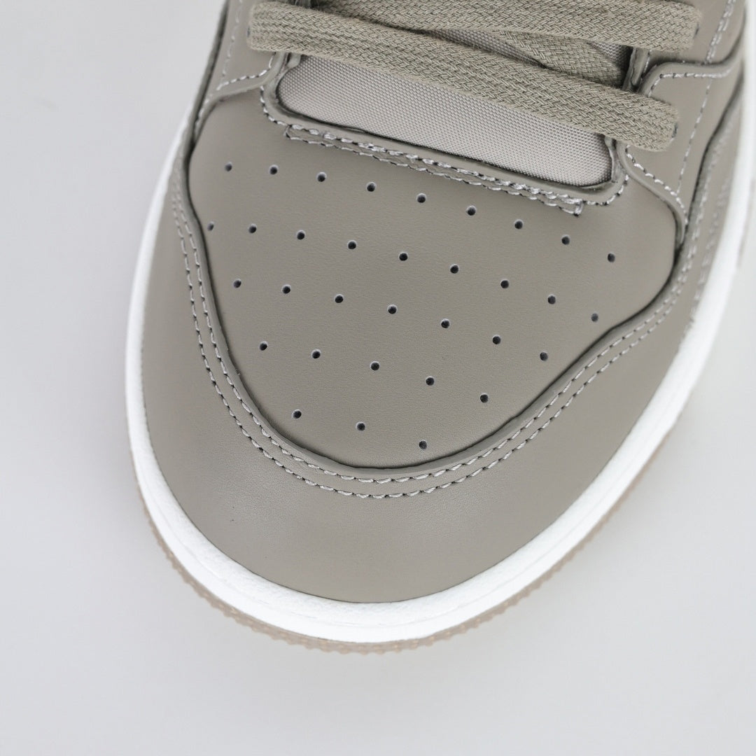 B57 Low-Top Sneakers in Taupe with Yellow CD Signature