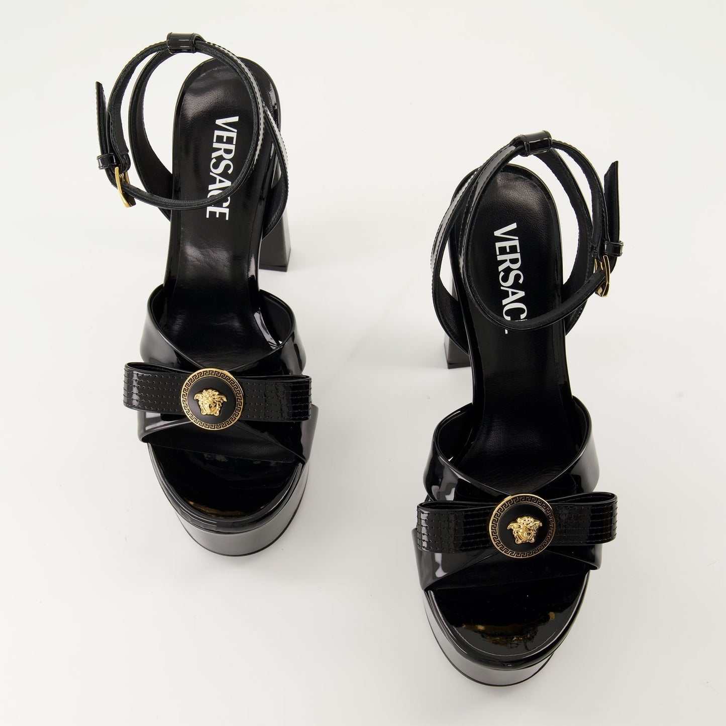 Patent Leather Platform Sandals