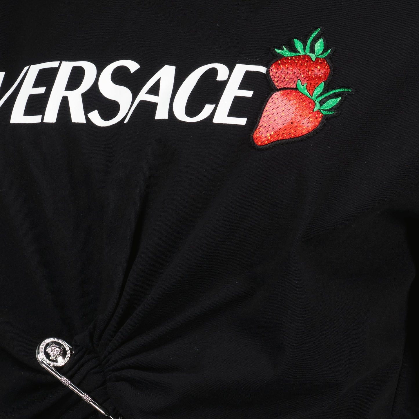 Strawberry Logo Twist Crop T-Shirt