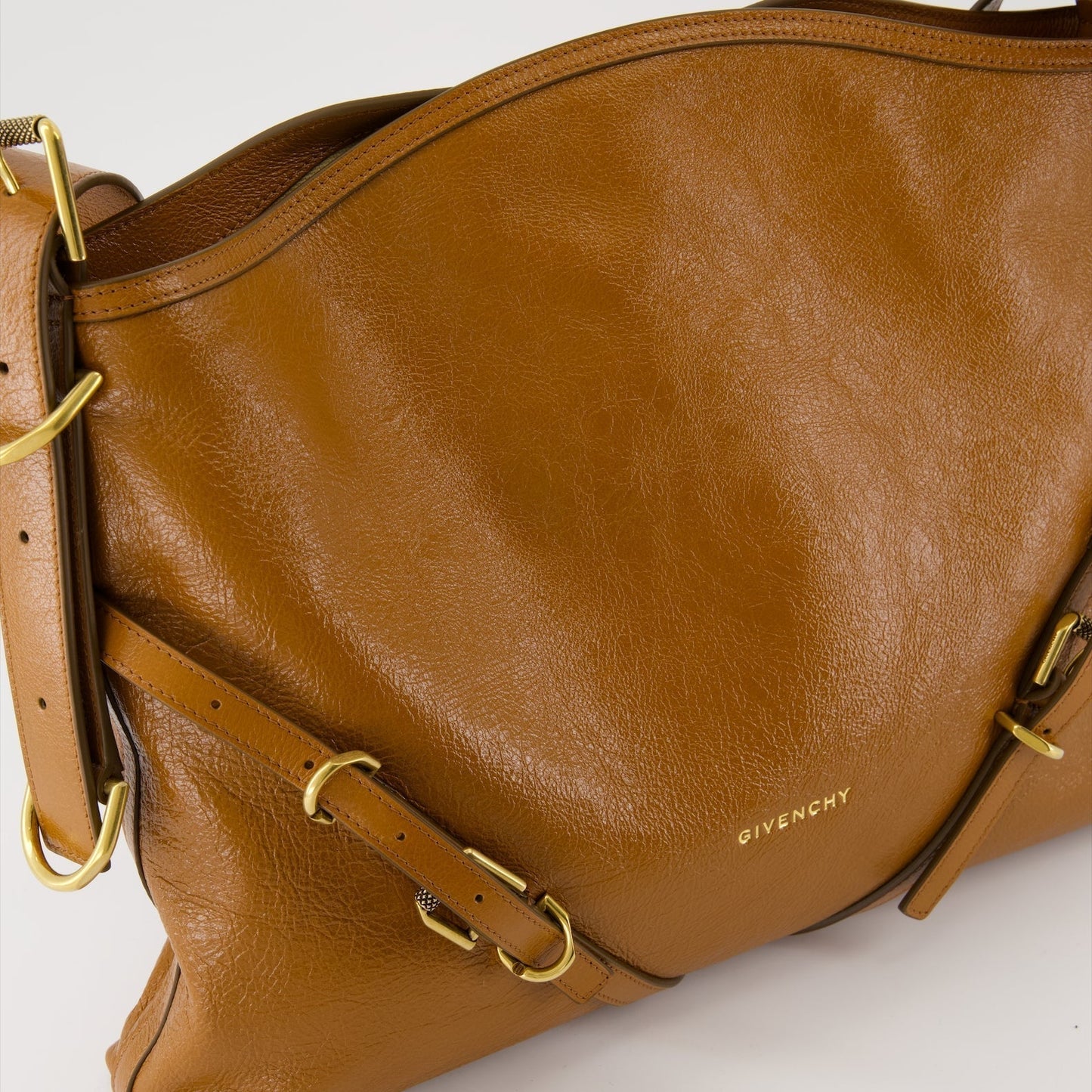 Voyou Brown Leather Shoulder Bag
