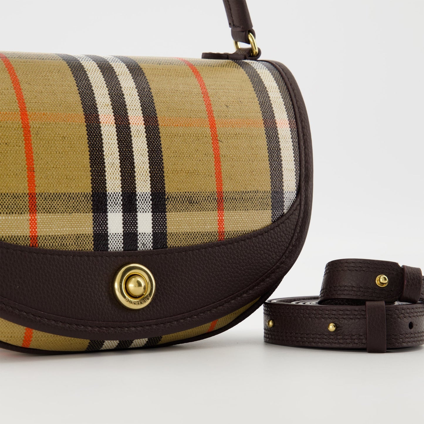 Check Mini Shoulder Bag-Archive Beige & Brown