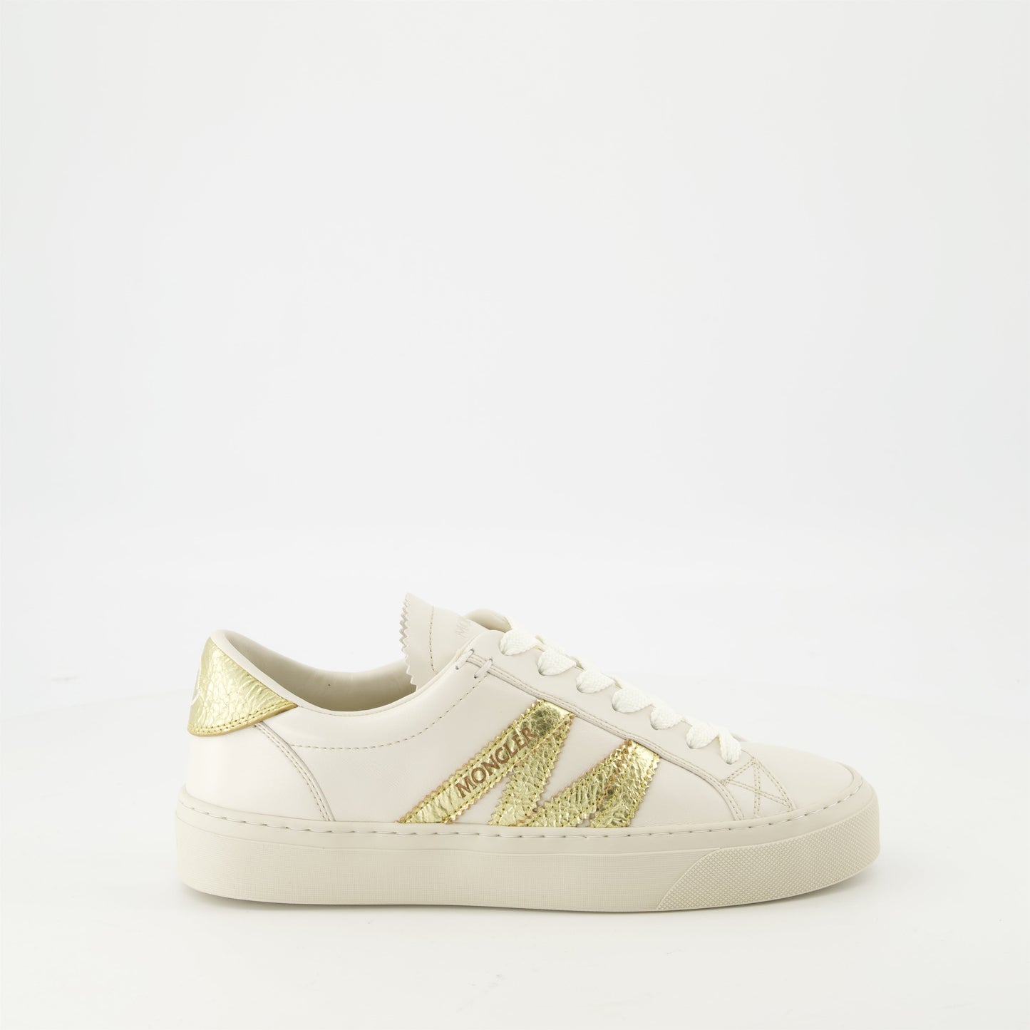 Low-Top Sneakers – White & Gold