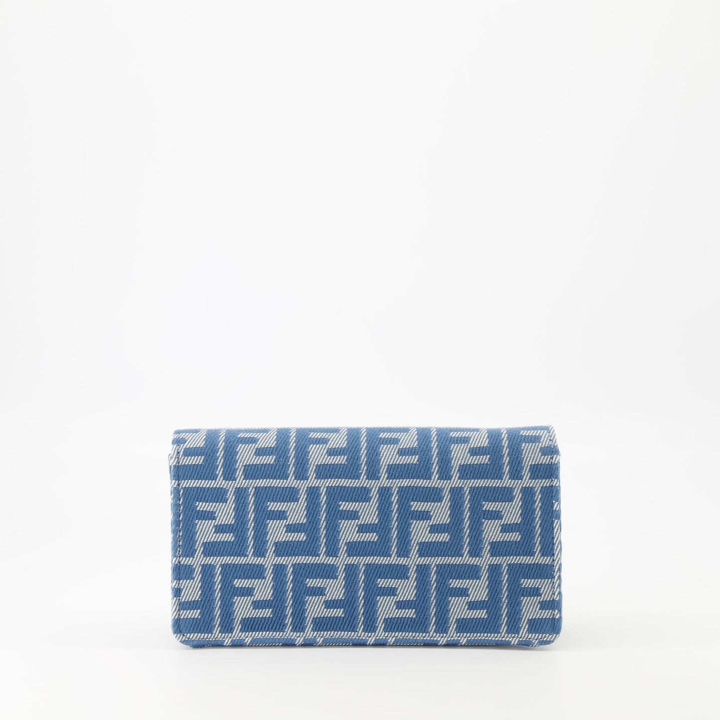 Baguette Chain Wallet – Denim Jacquard