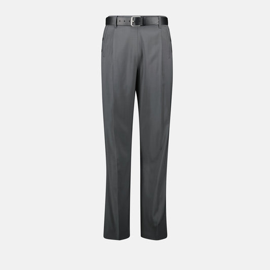 Tailored Straight-Leg Trousers with Belt