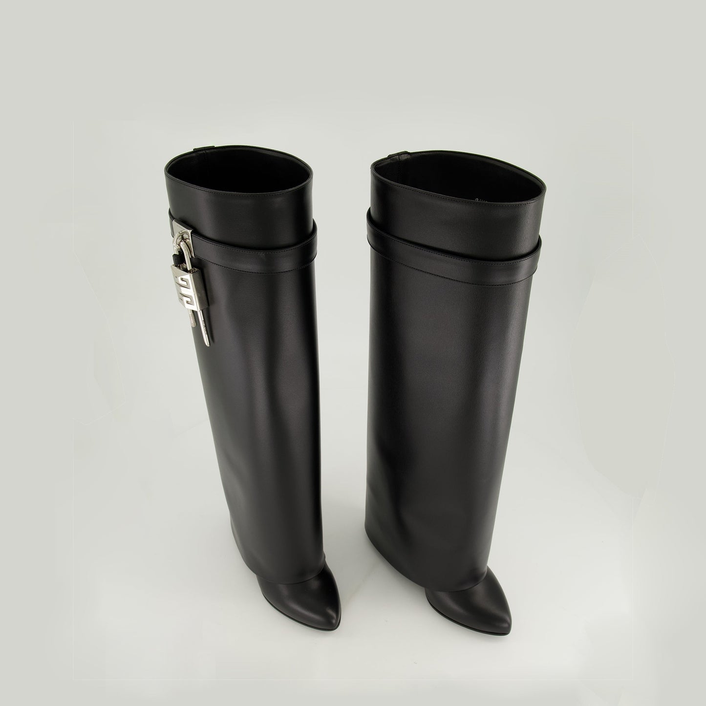 Shark Lock Knee-High Wedge Boots
