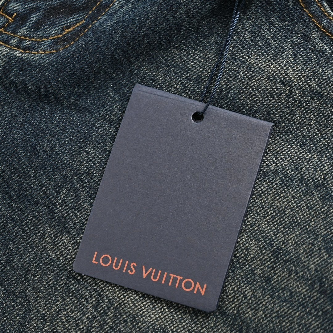 Classic Indigo Denim Jeans with Embroidered Back Pocket