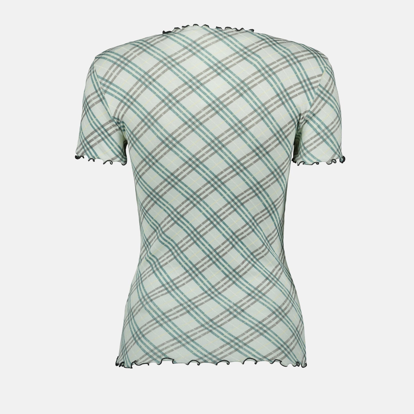 Check Print Mesh T-Shirt