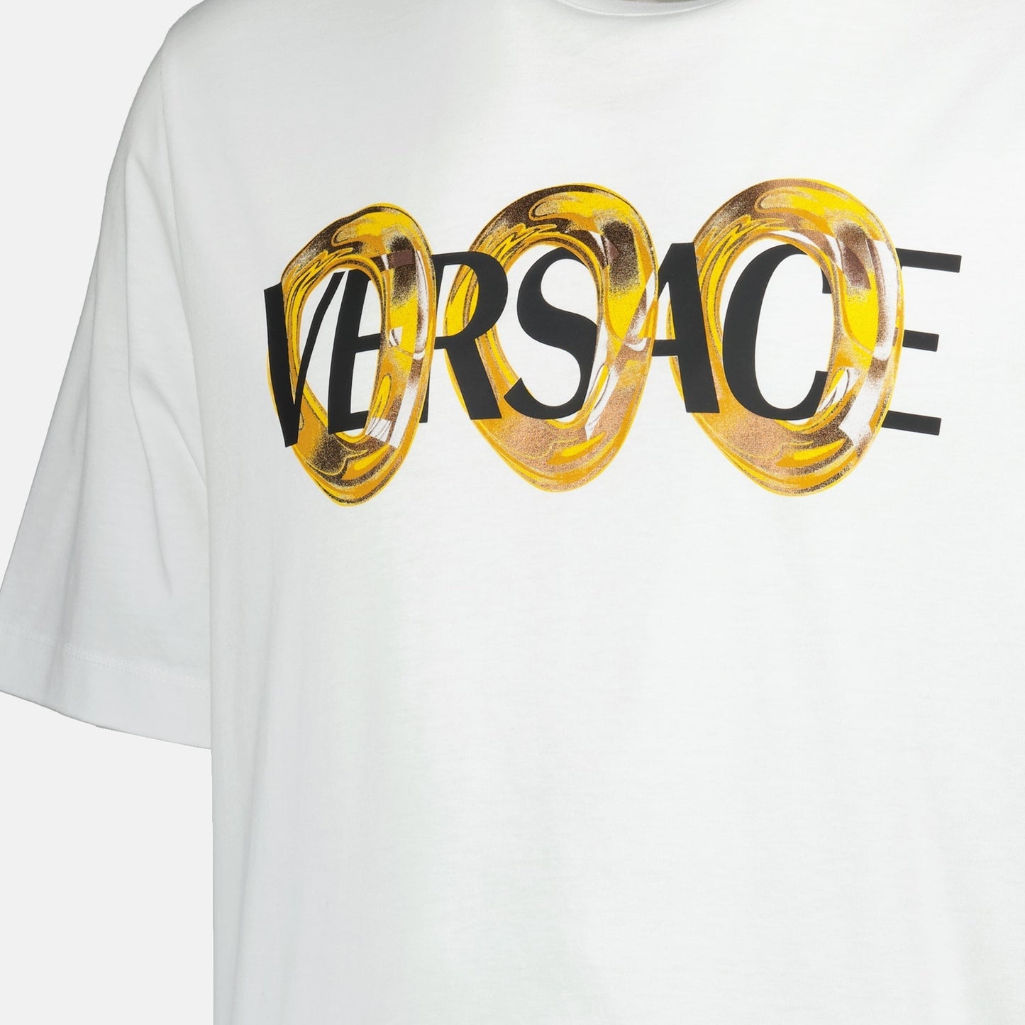 White Maxi Chain Logo T-Shirt