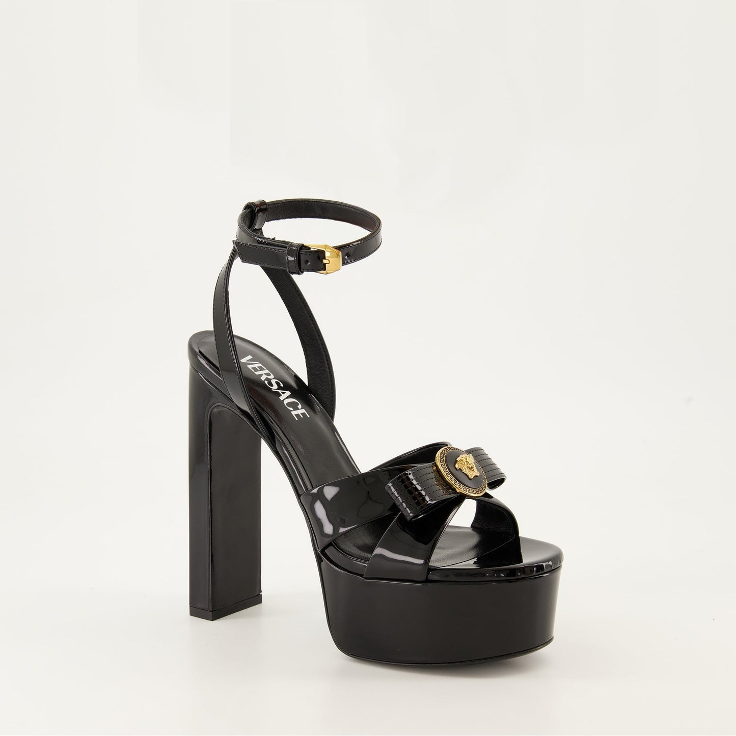 Patent Leather Platform Sandals