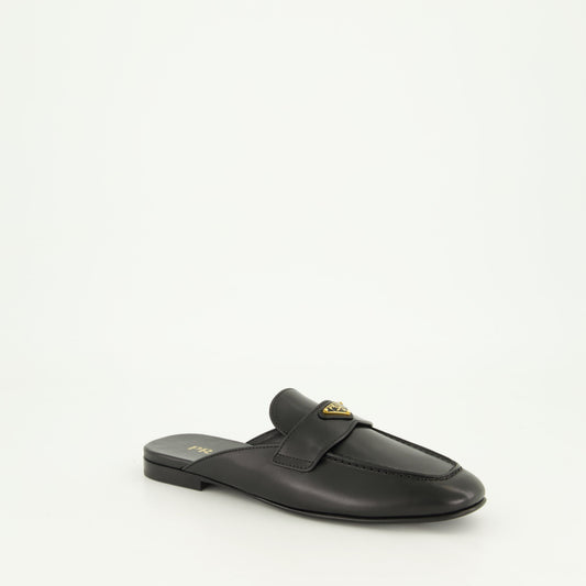 Leather Loafer Mules