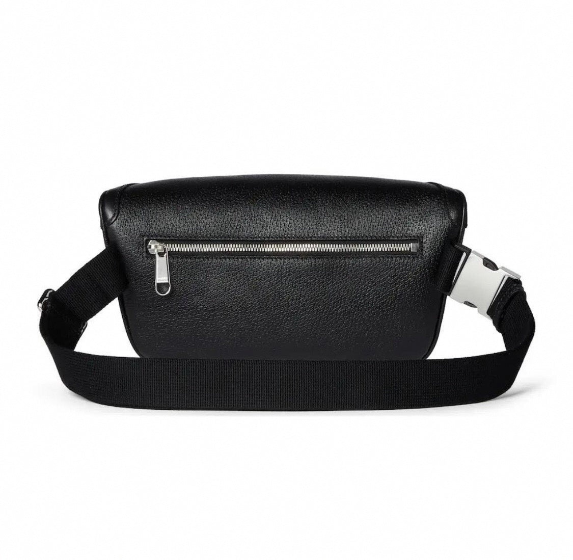 Black Leather Belt Bag