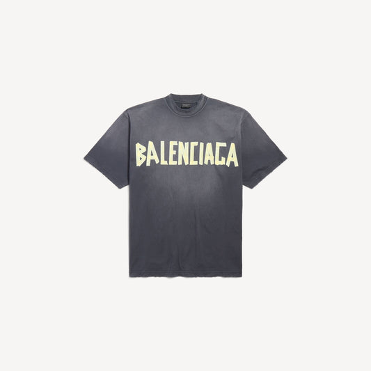 Tape Type Medium Fit T-Shirt in Black Vintage Jersey