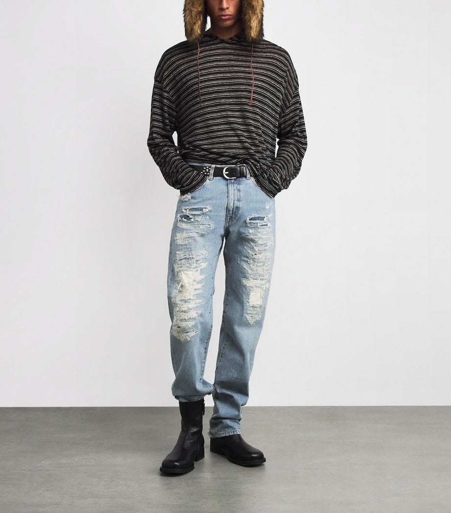 424 Distressed Loose-Fit Denim Jeans – Vintage Skate Aesthetic