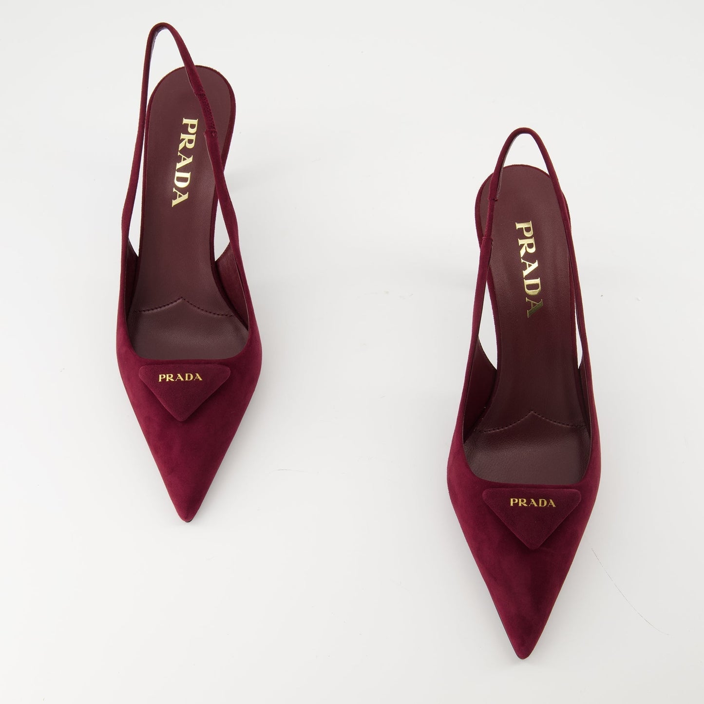 Burgundy Suede Slingback Pumps