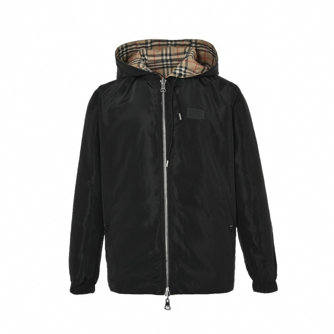 Reversible Vintage Check Hooded Windbreaker