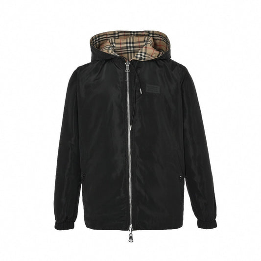 Reversible Vintage Check Hooded Windbreaker