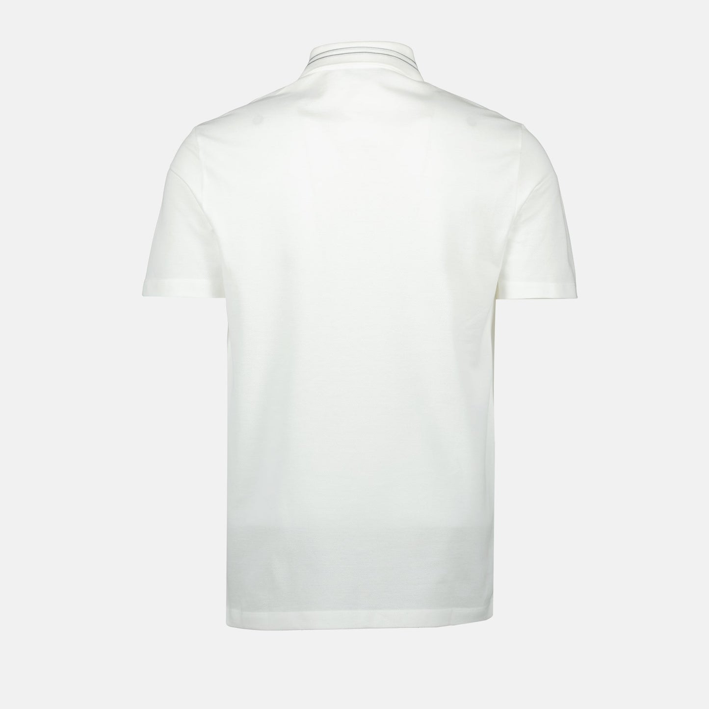 Versace Minimalist White Polo Shirt with Medusa Accent