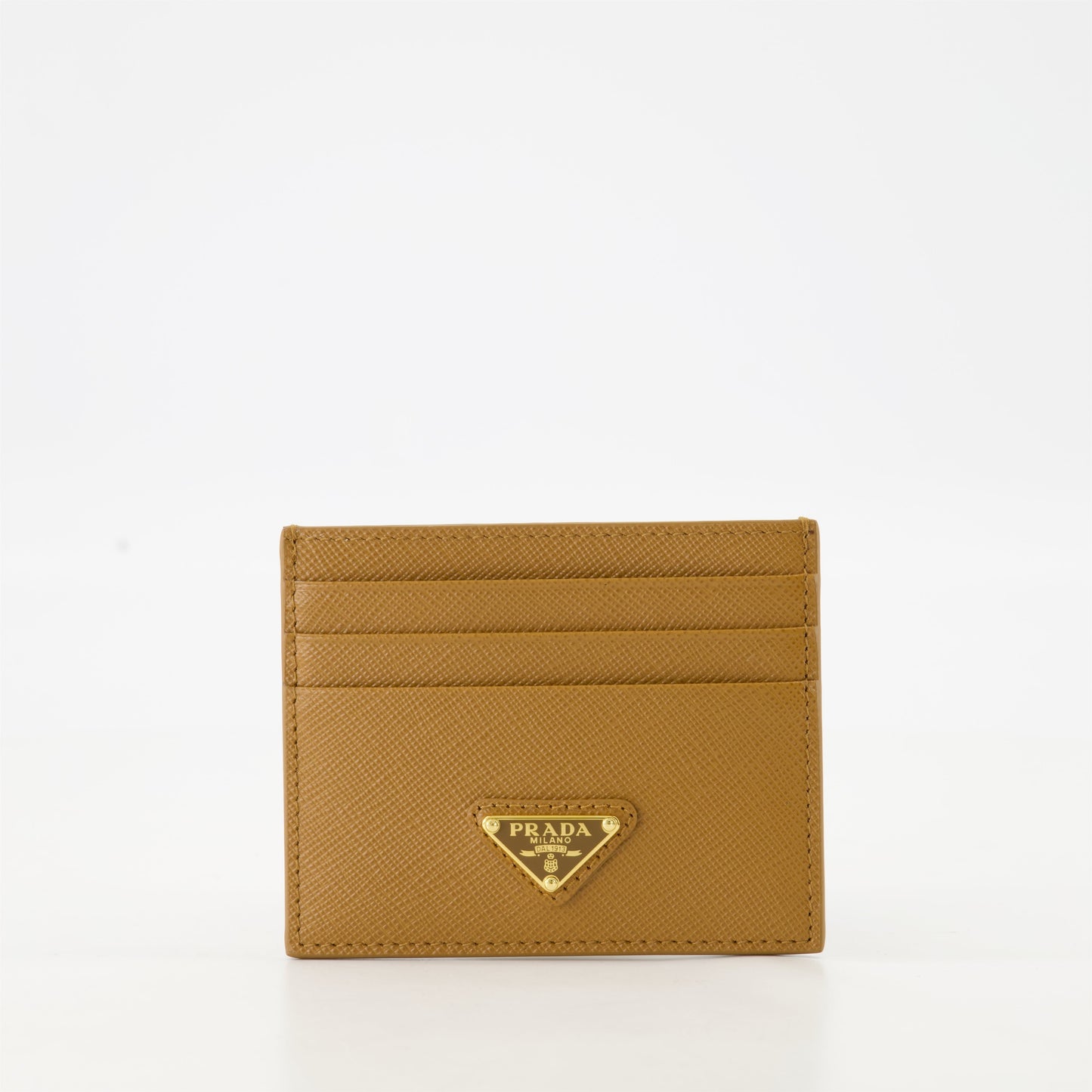 Saffiano Leather Card Holder – Tan