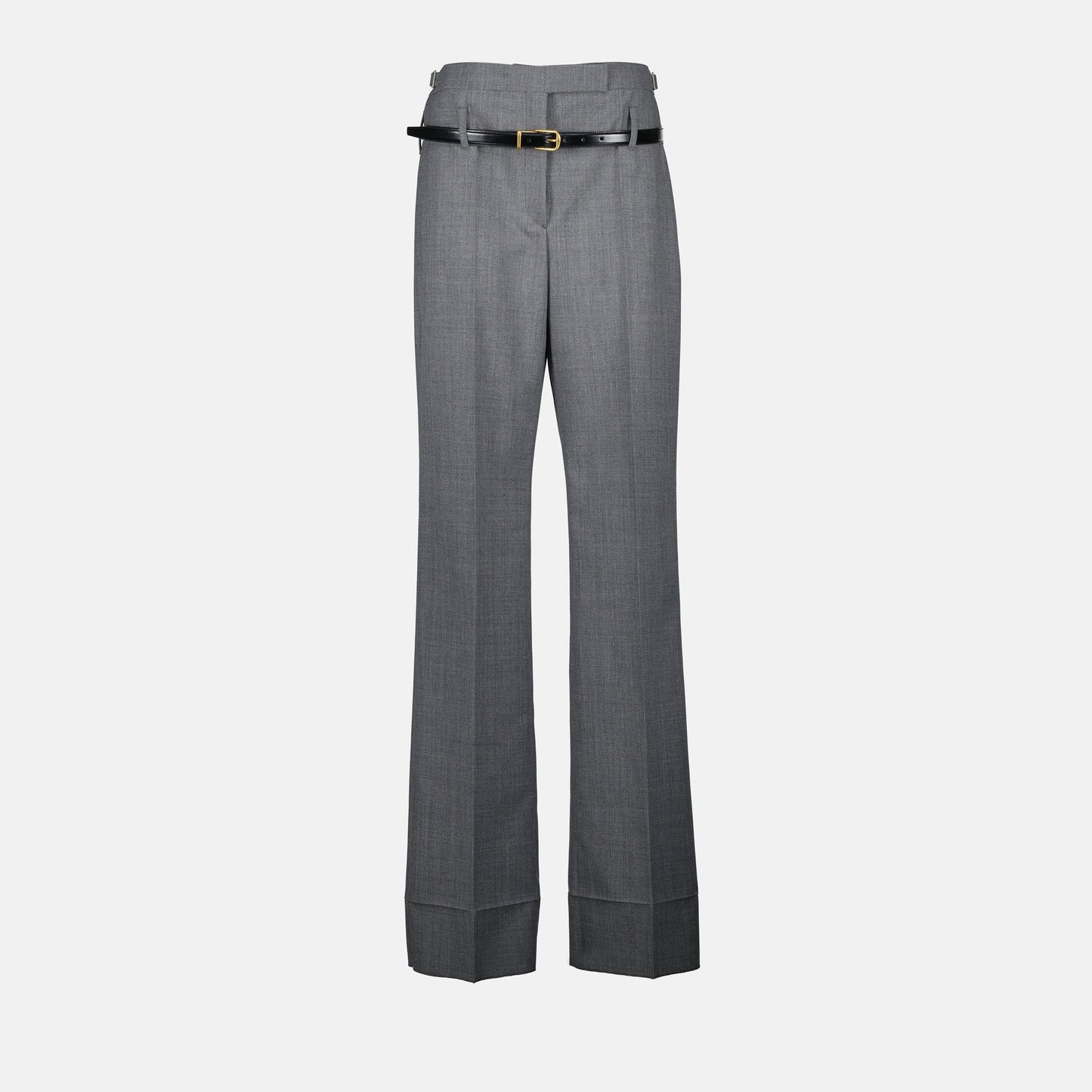 Tailored Flared Wool Trousers