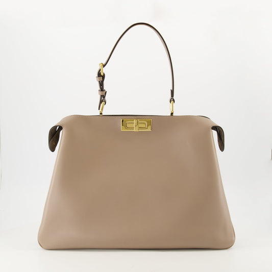 Peekaboo ISeeU Large – Beige Leather