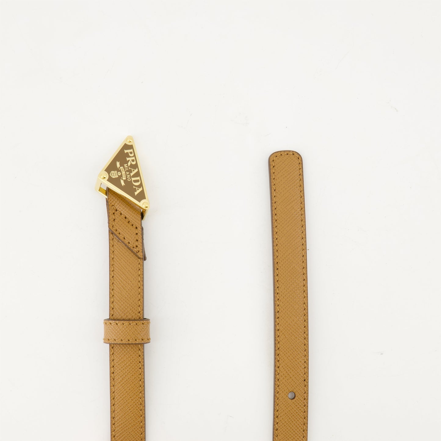Saffiano Leather Belt – Tan