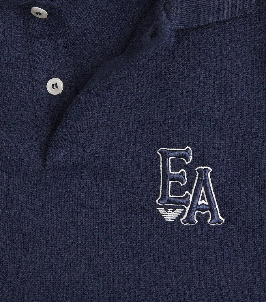 EA Logo Cotton Polo Shirt