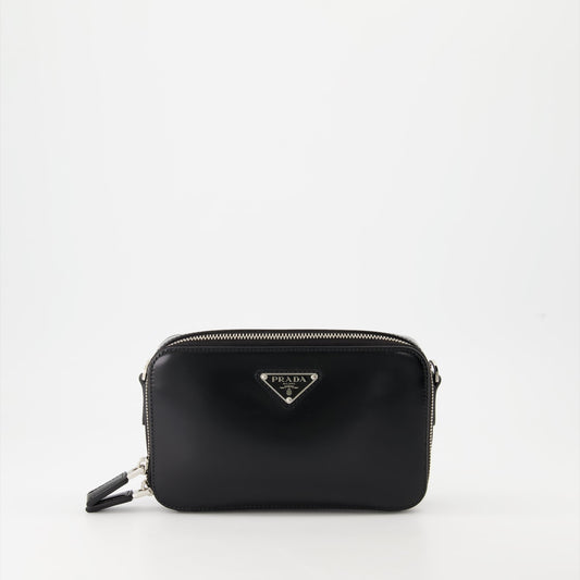 Brushed Leather Brick Bag