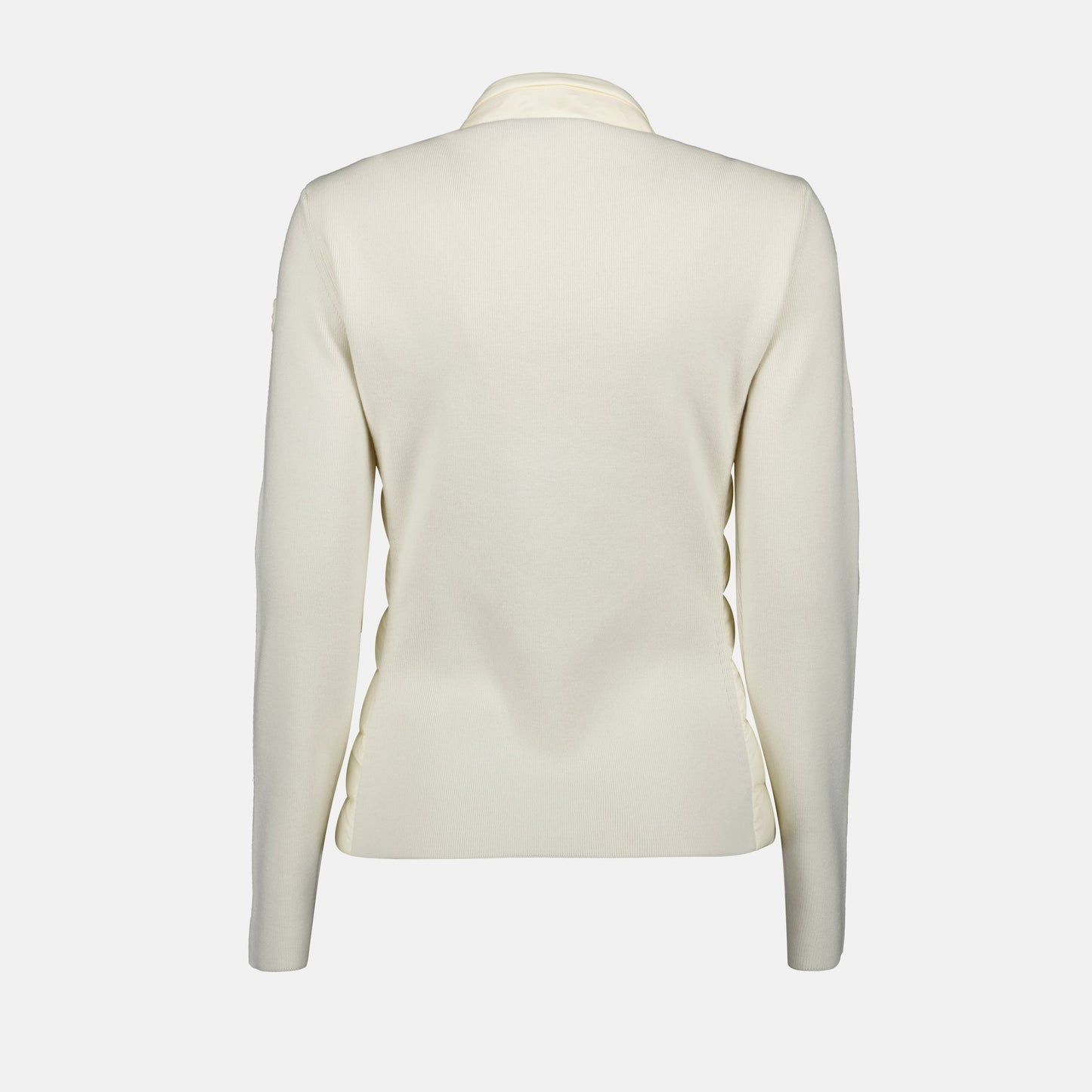Ivory Knit Sleeve Puffer Jacket