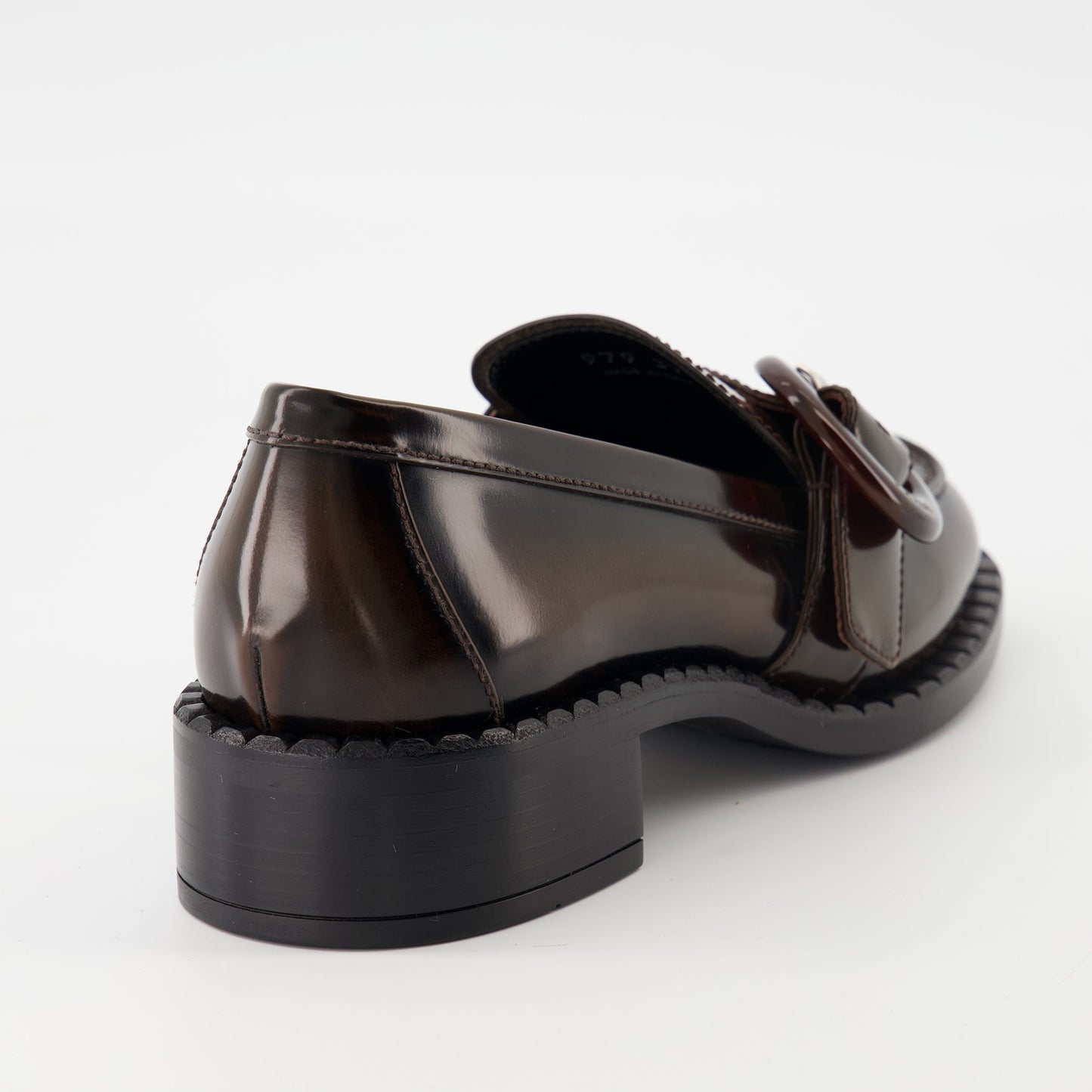 Glossed Brown Loafers