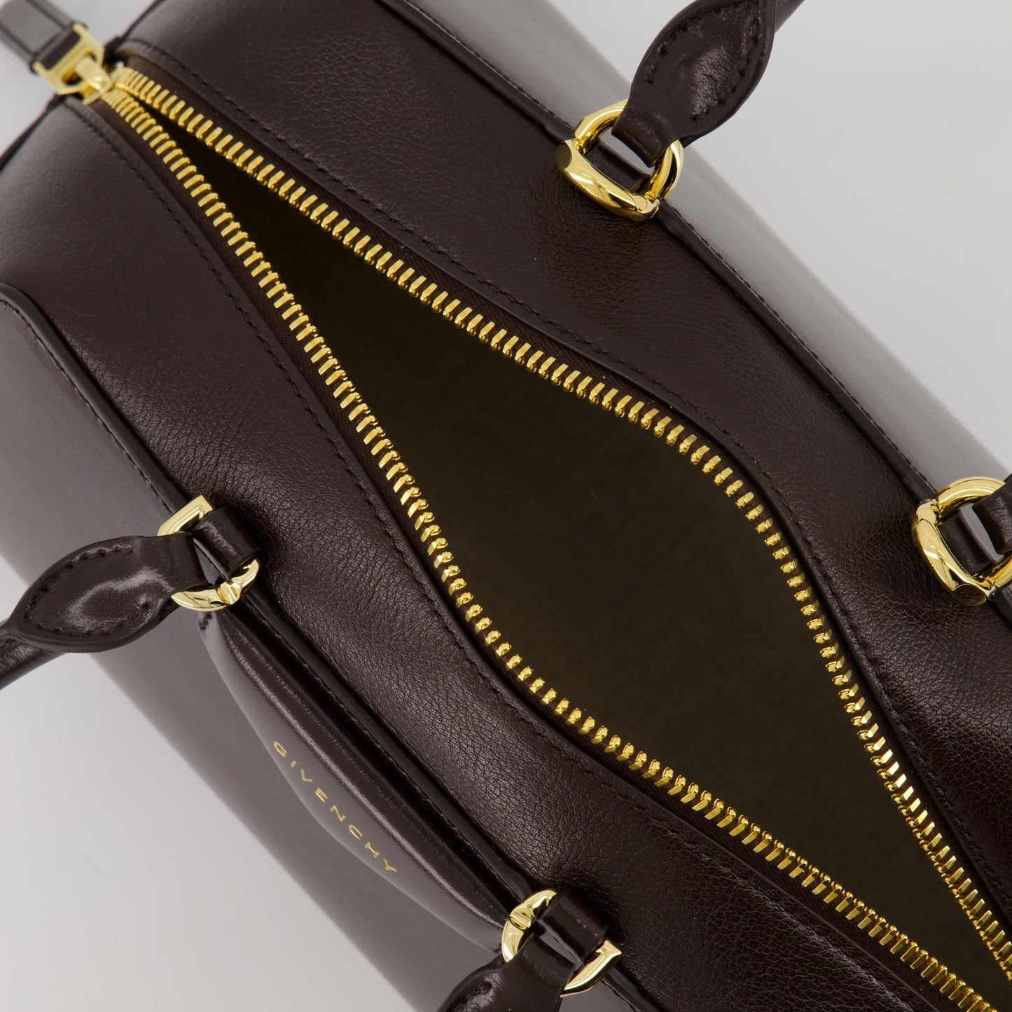 Mini Antigona Top Handle Bag – Dark Brown