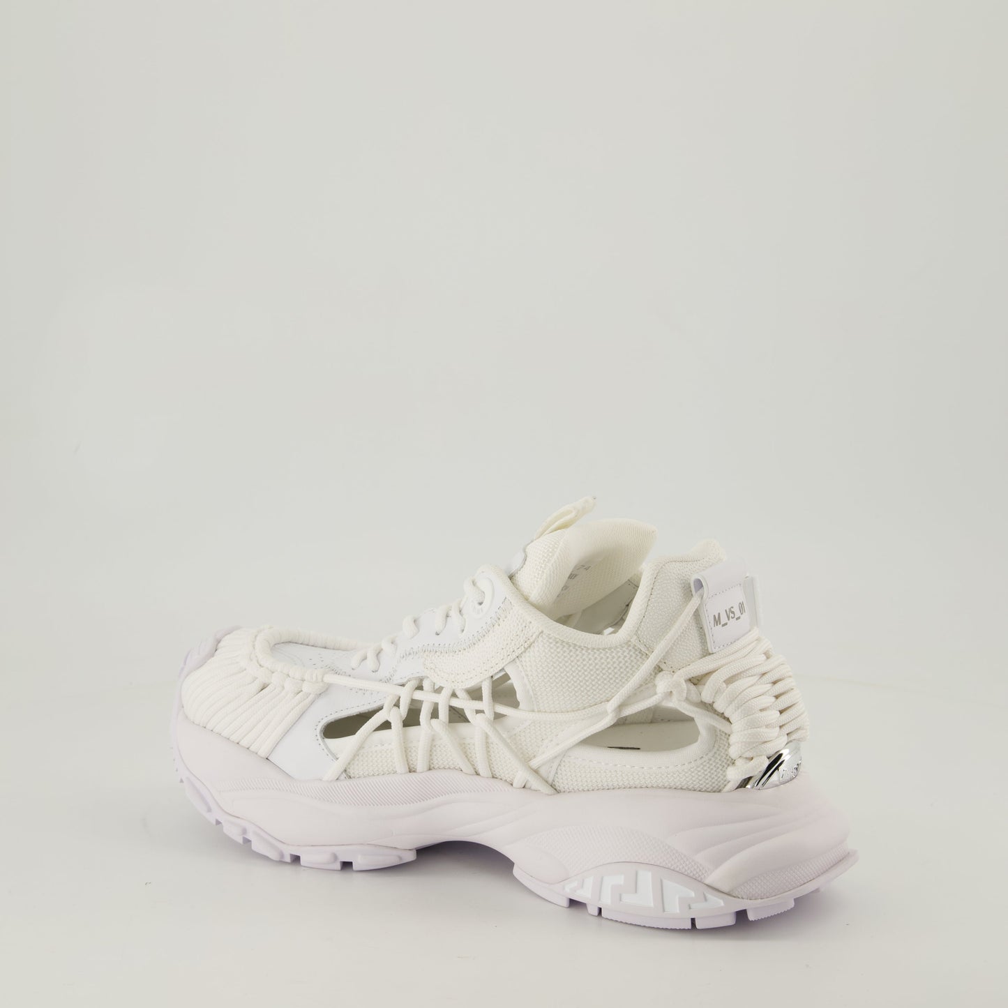 White Cutout Chunky Sneakers