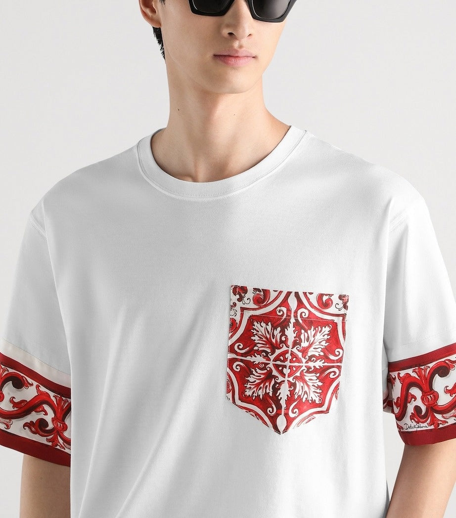 D&G Cotton Silk Majolica Print T-Shirt