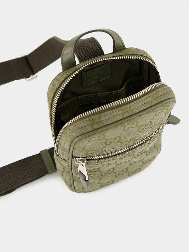 Canvas Mini Sling Bag Olive