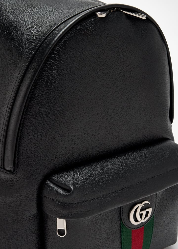 Black Leather Backpack