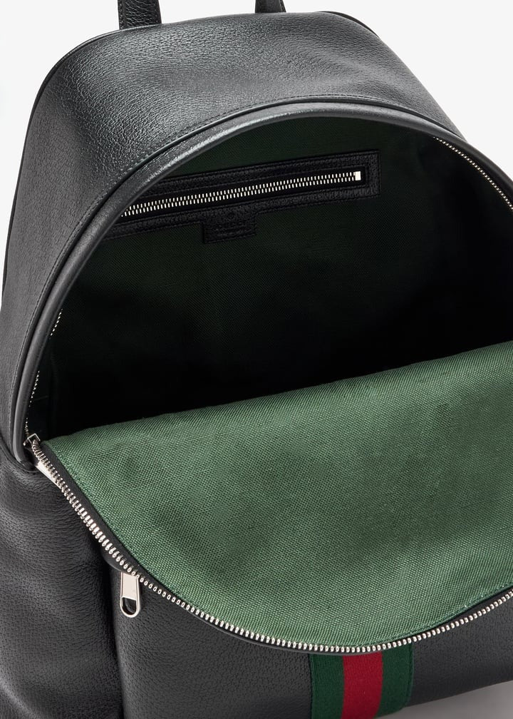 Black Leather Backpack