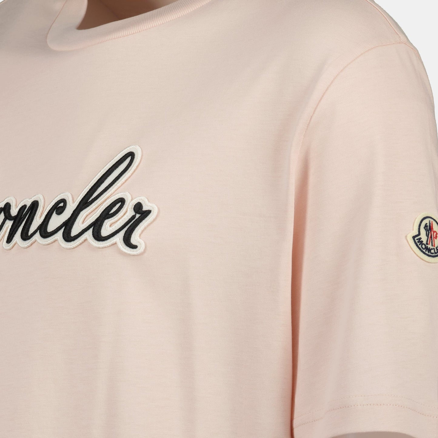 Light Pink Embroidered Logo T-Shirt