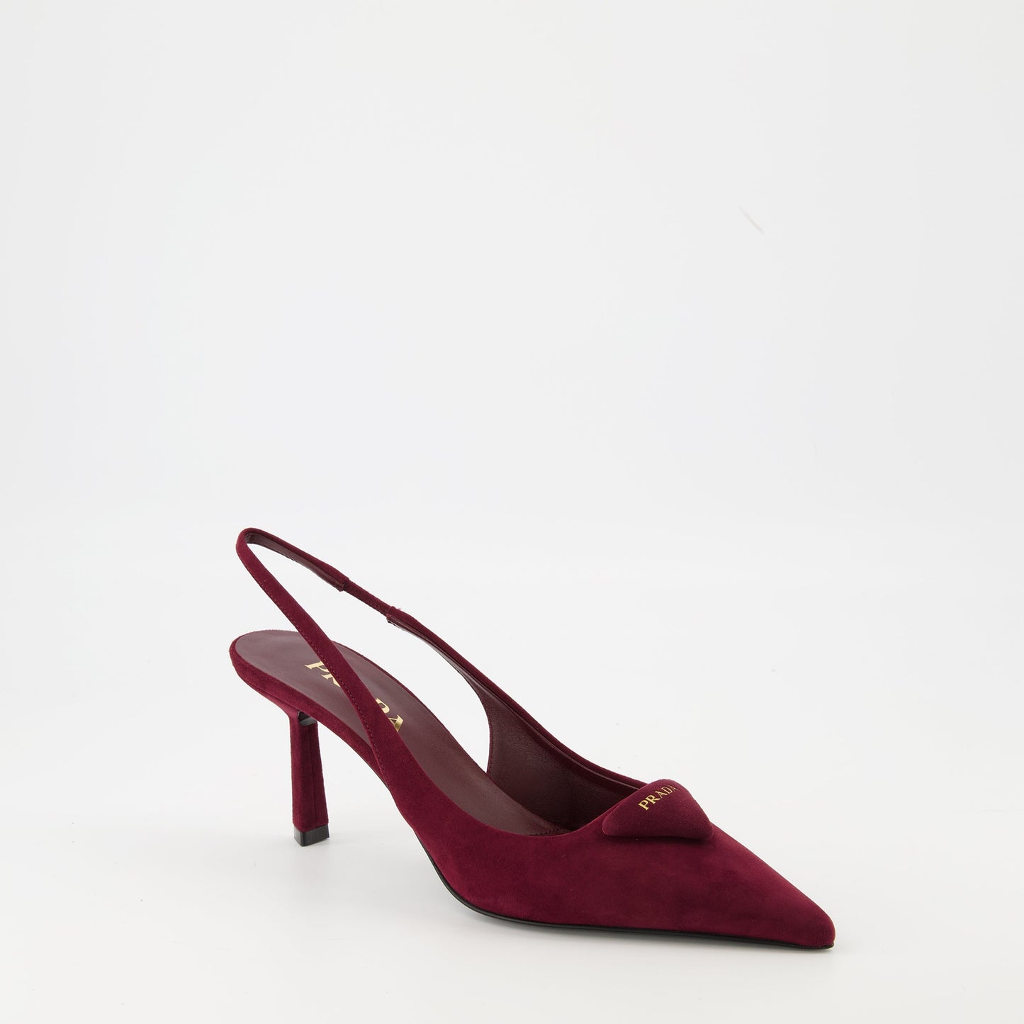 Burgundy Suede Slingback Pumps