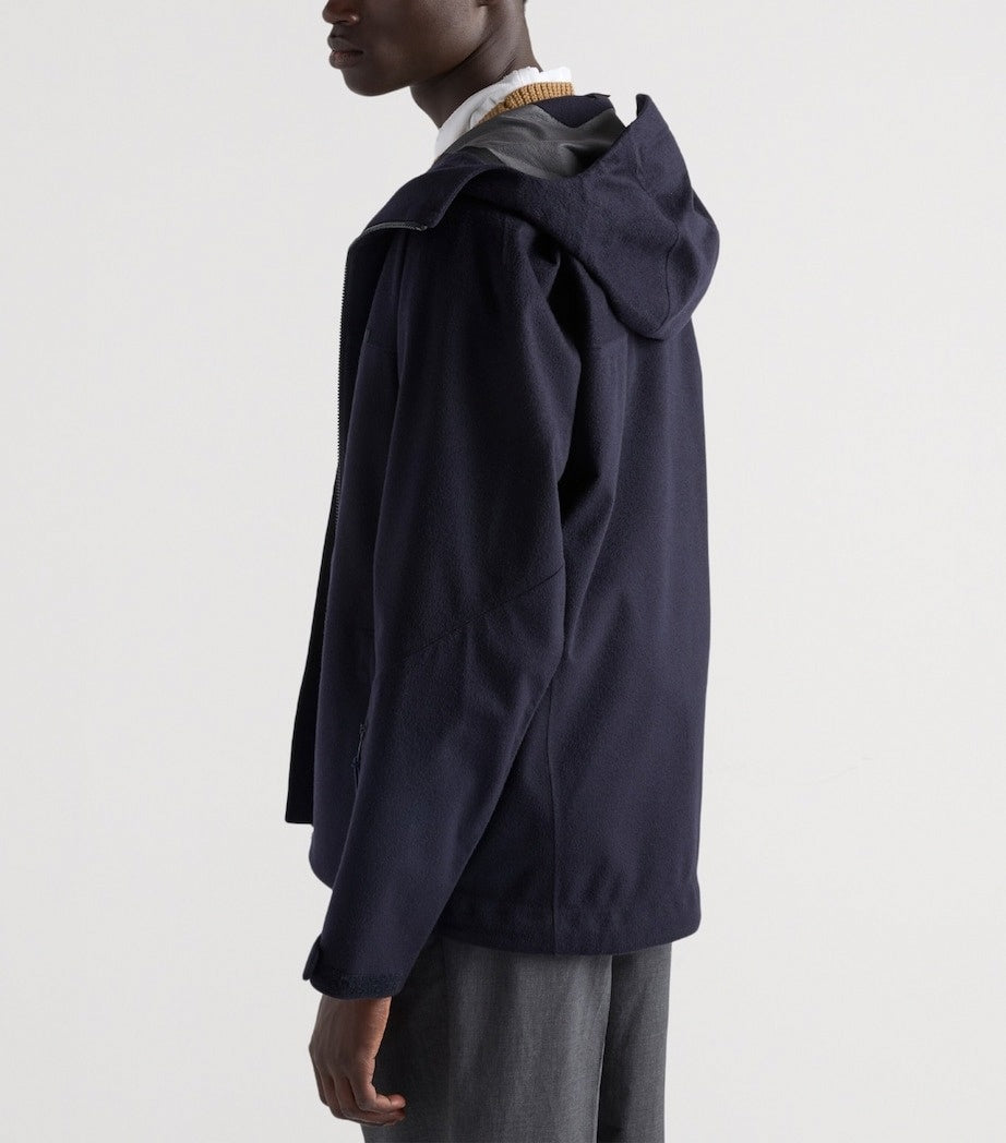 Cashmere-Blend Hooded Jacket