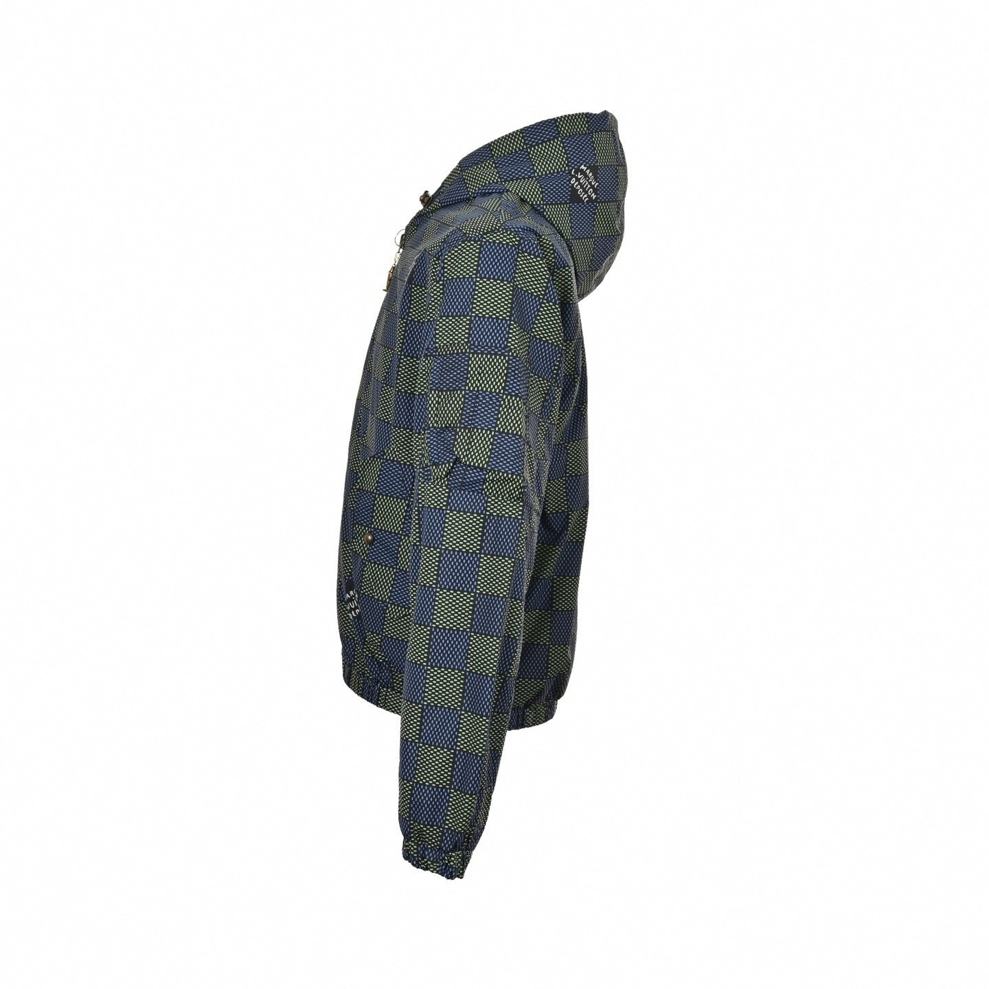 LV Reversible Monogram & Check Hooded Jacket