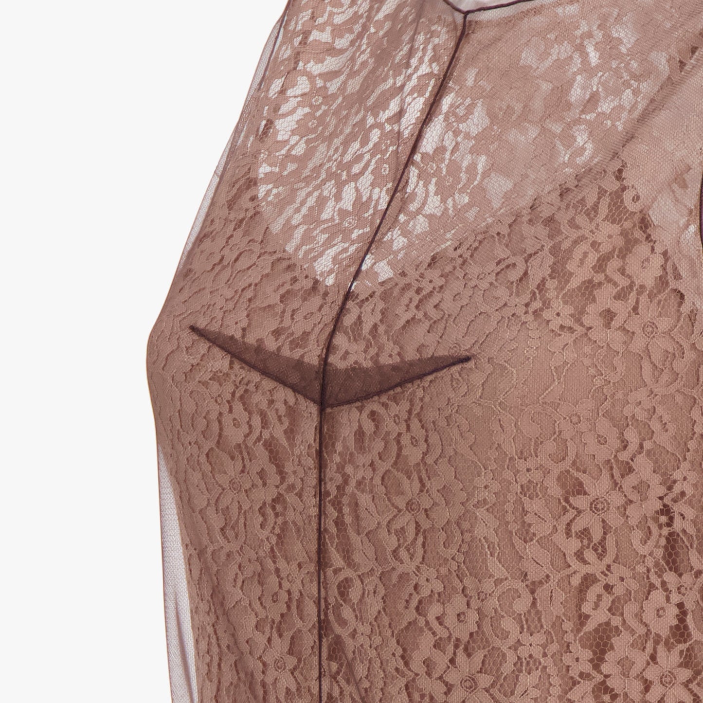 Sheer Lace Overlay Midi Dress