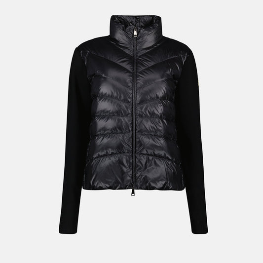 Quilted Knit-Sleeve Puffer Jacket