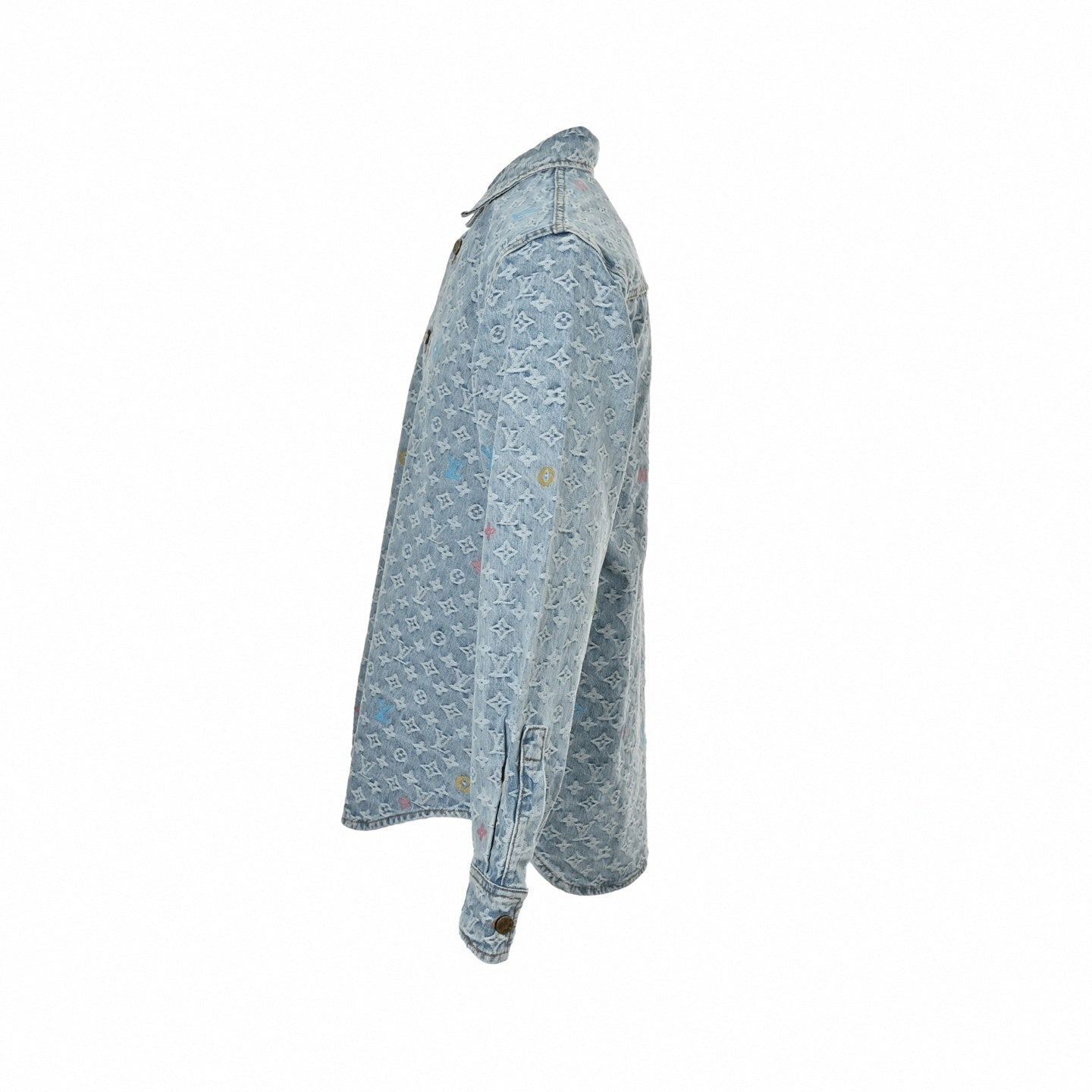 Monogram Denim Shirt – Light Blue Signature Jacquard
