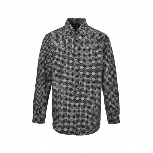 GG Gingham Check Flannel Shirt