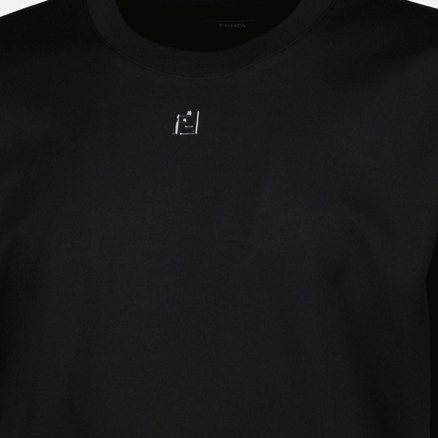 Black FF Logo Cotton T-Shirt